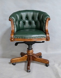 16340 GREEN кресло кожаное